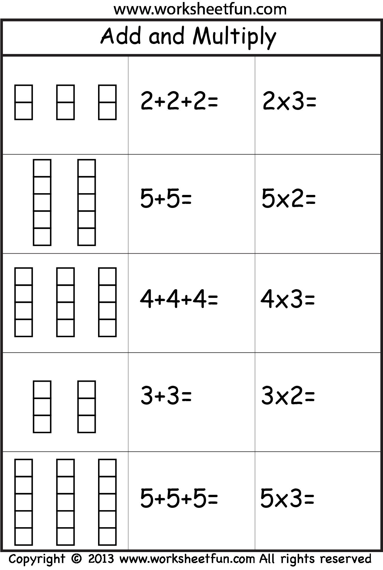 21 Math Worksheets For Kindergarten Multiplication