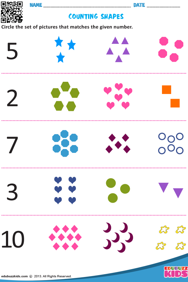 21 Number Matching Worksheets For Kindergarten