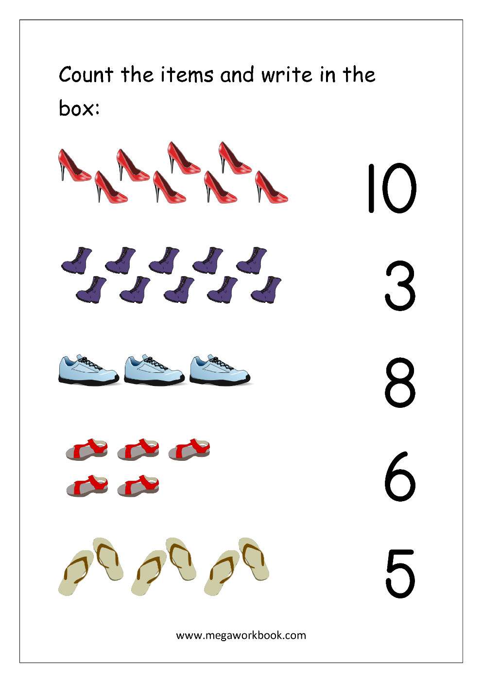 21 Number Matching Worksheets For Kindergarten