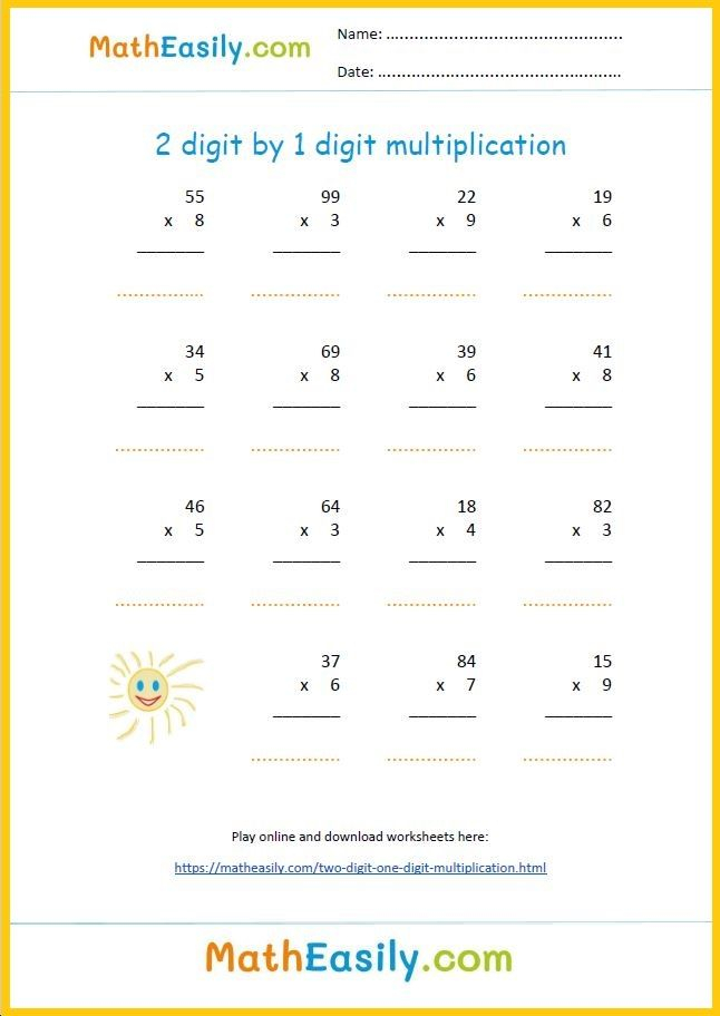 21 Printable Multiplication Worksheets 4Th Grade