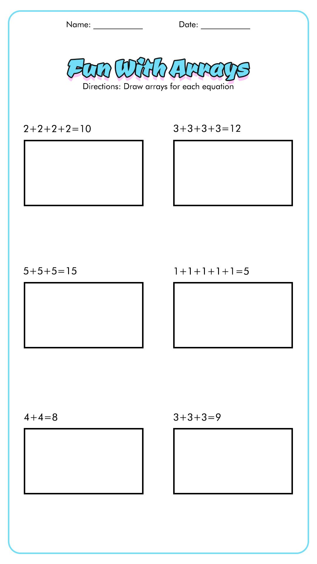 21 Repeated Addition Worksheets Grade 2