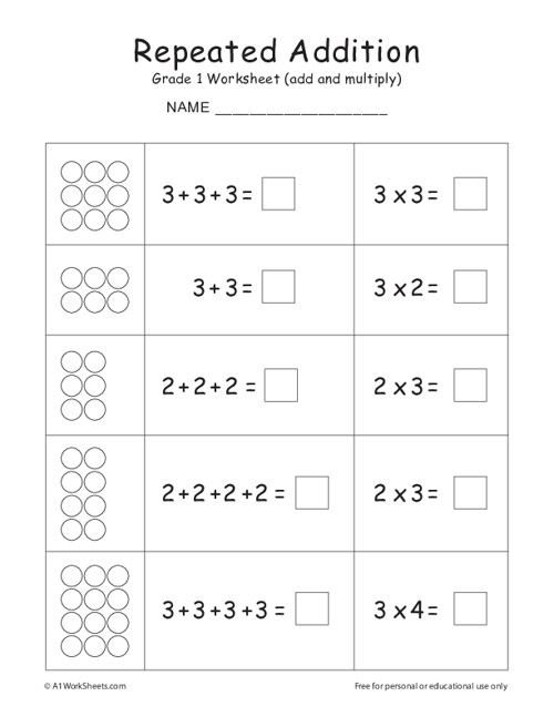 21 Repeated Addition Worksheets Grade 2