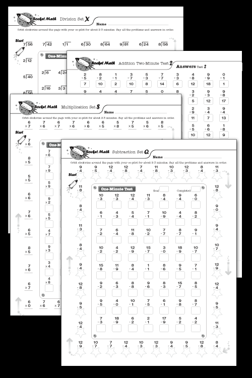 21 Rocket Math Multiplication Worksheets