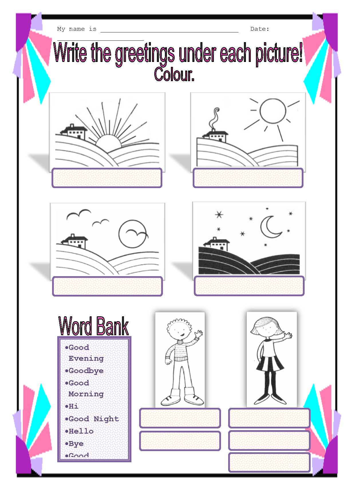 21 Worksheets For Kindergarten Day And Night