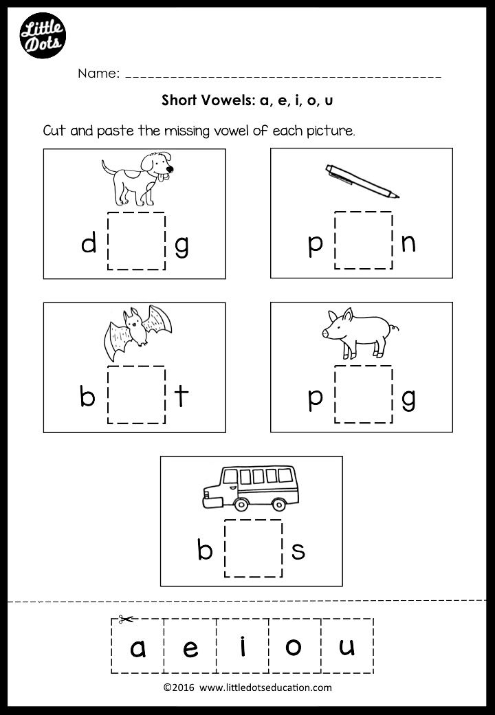 21 Worksheets For Kindergarten Vowels