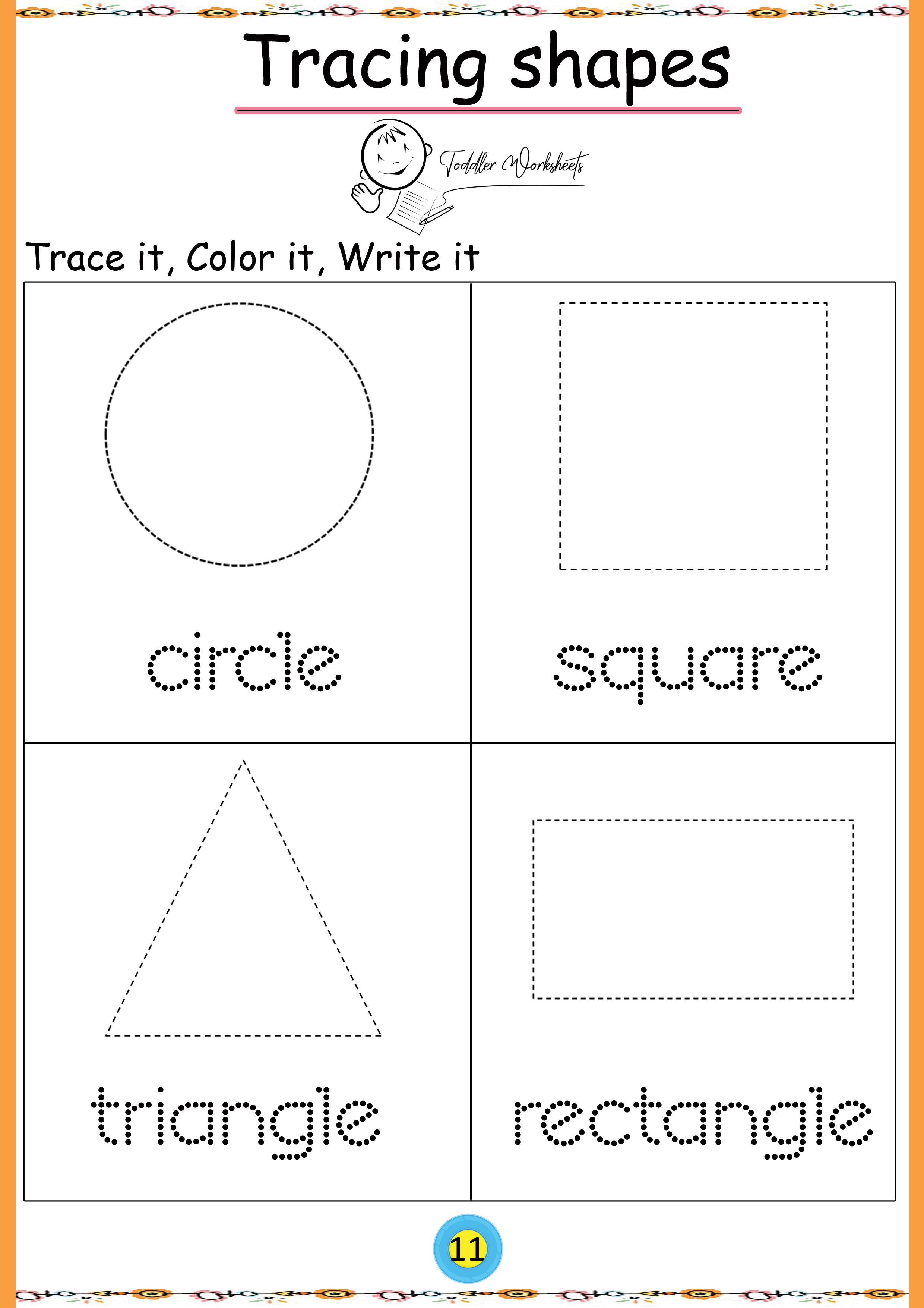 21 Worksheets Of Shapes For Kindergarten