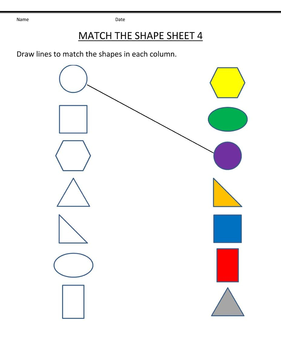 21 Worksheets Of Shapes For Kindergarten