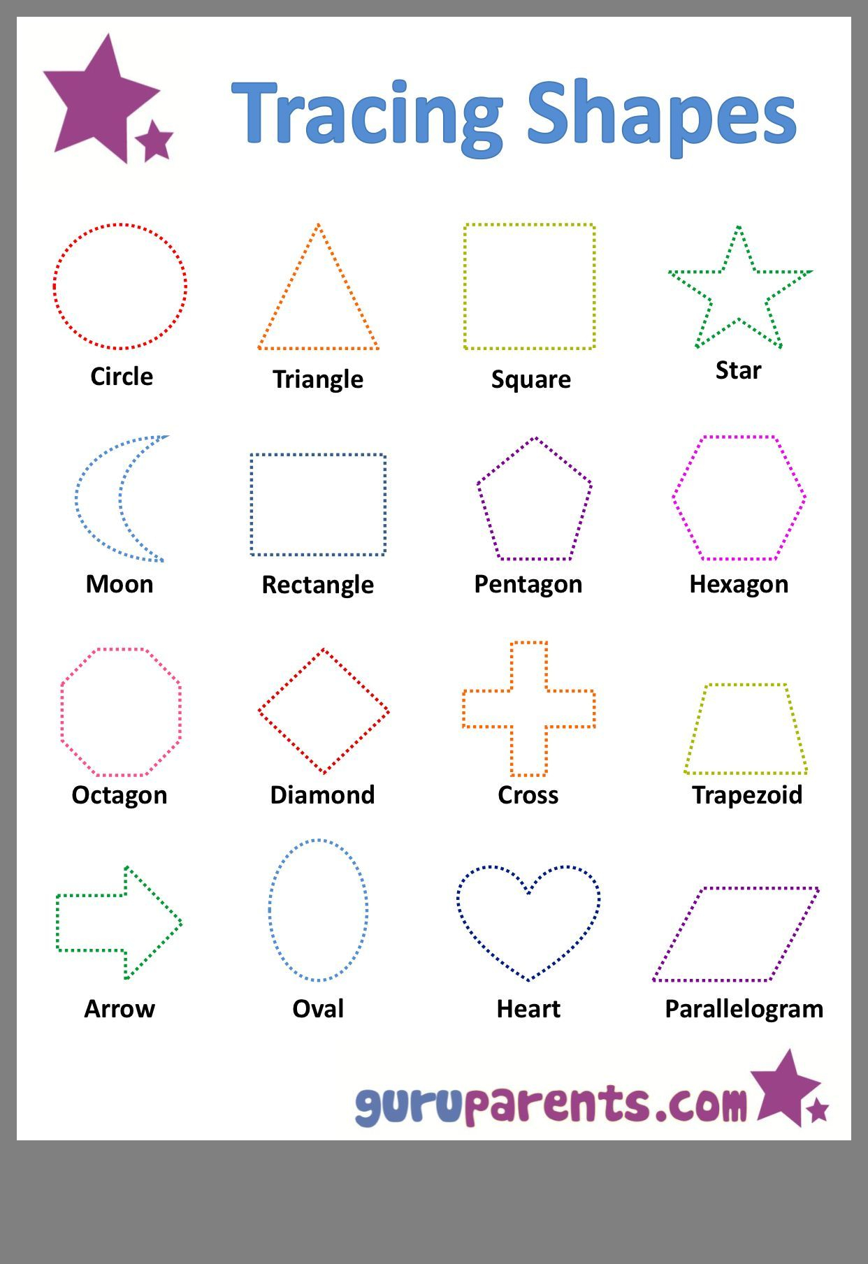 21 Worksheets Of Shapes For Kindergarten