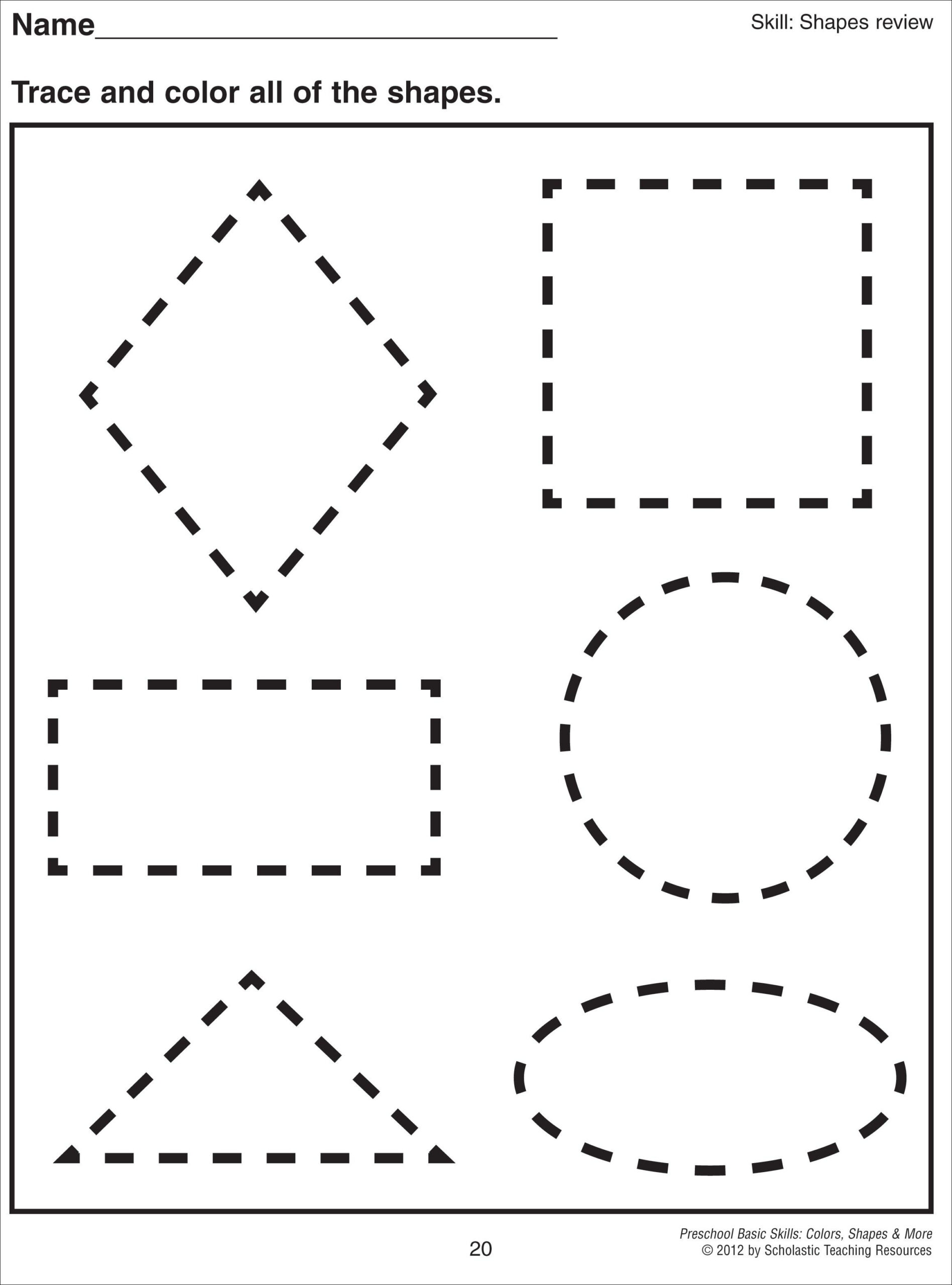 21 Worksheets Of Shapes For Kindergarten