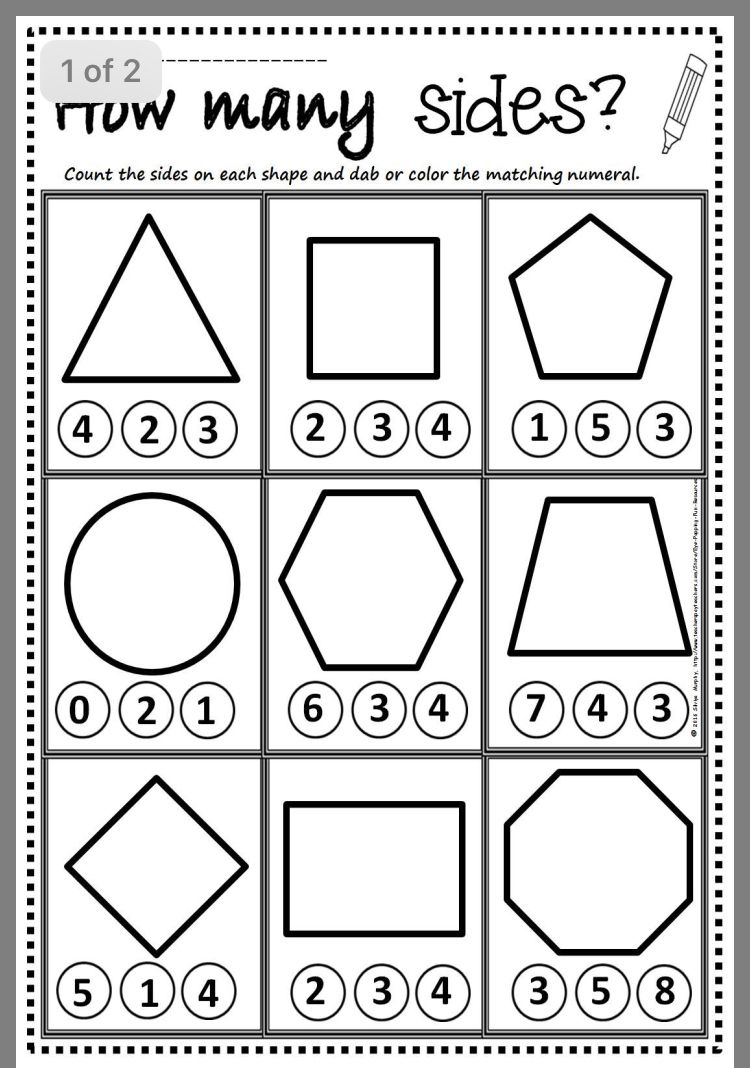 21 Worksheets Of Shapes For Kindergarten