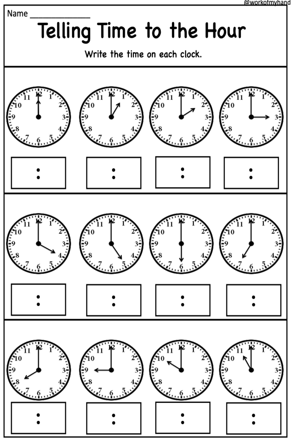 1.MD.3A Telling Time