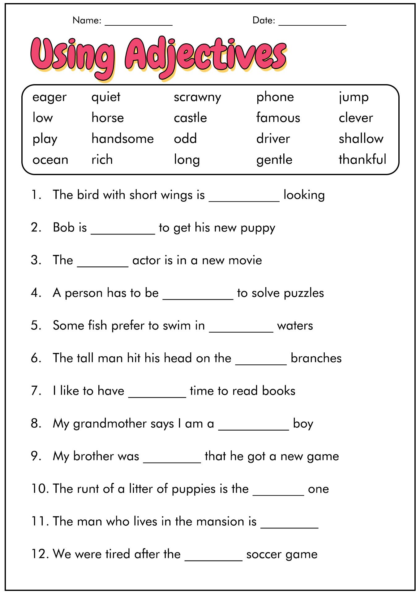 15 3rd 4th Grade Math Worksheets