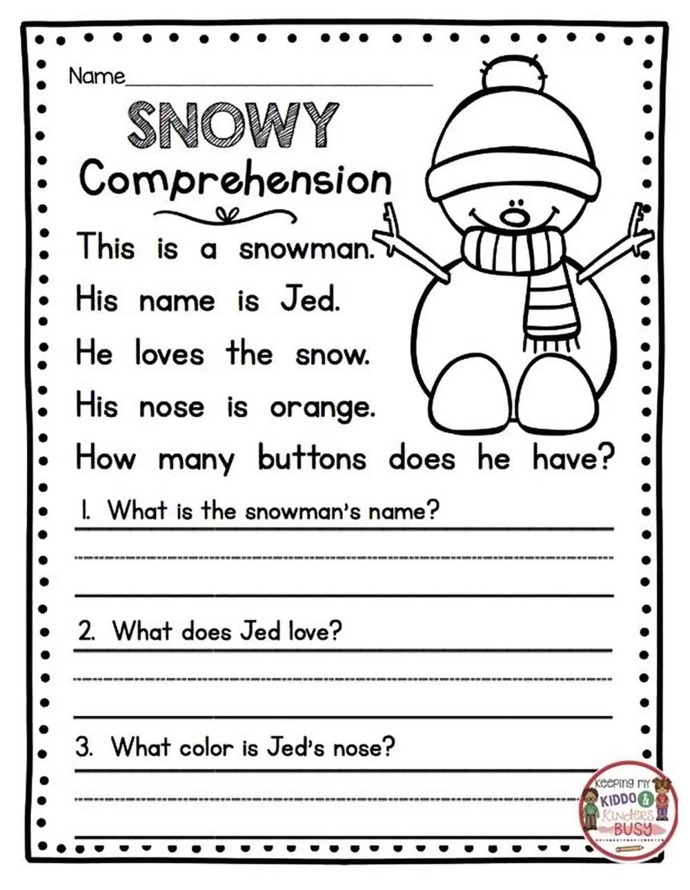 1st Grade Reading Comprehension Worksheets Printable PDF - Worksheet Hero