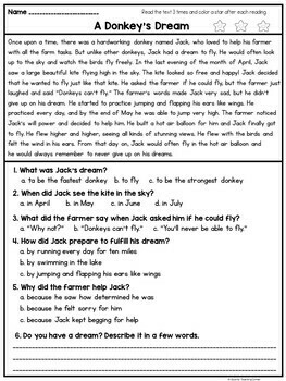 2nd & 3rd Grade Reading Comprehension Passages with Questions