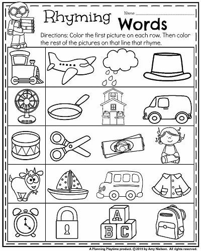 Back to School Kindergarten Worksheets - Planning Playtime