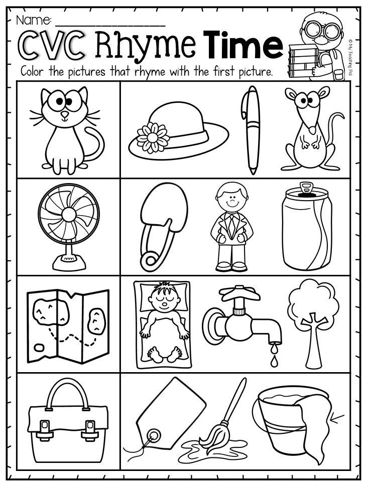 Cvc Rhyming Words Worksheet For Kindergarten – Kidsworksheetfun BB5