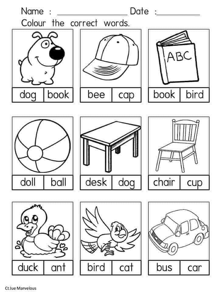 english kids worksheet