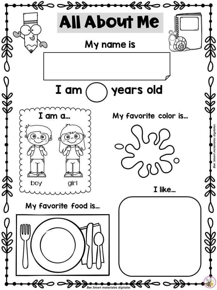 English worksheets for kindergarten