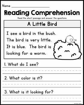 First grade reading comprehension