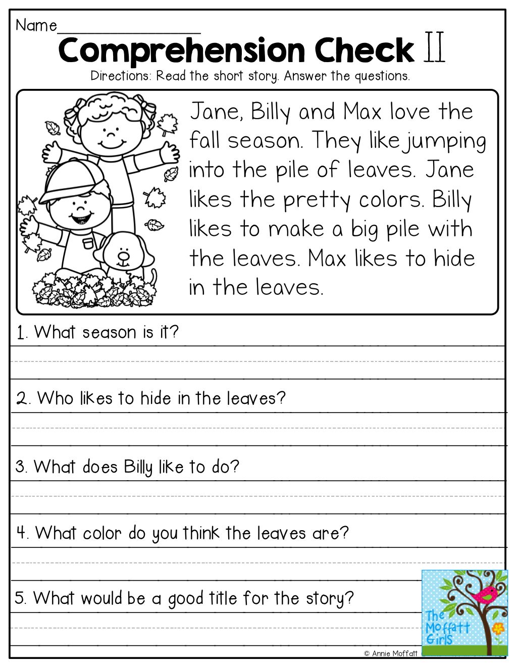 Free Printable Reading Comprehension Worksheets For 3rd Grade BE