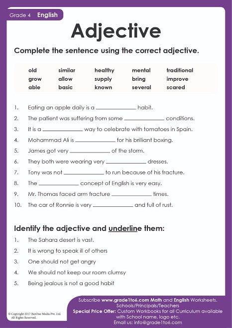 Grade 3 english worksheets activities