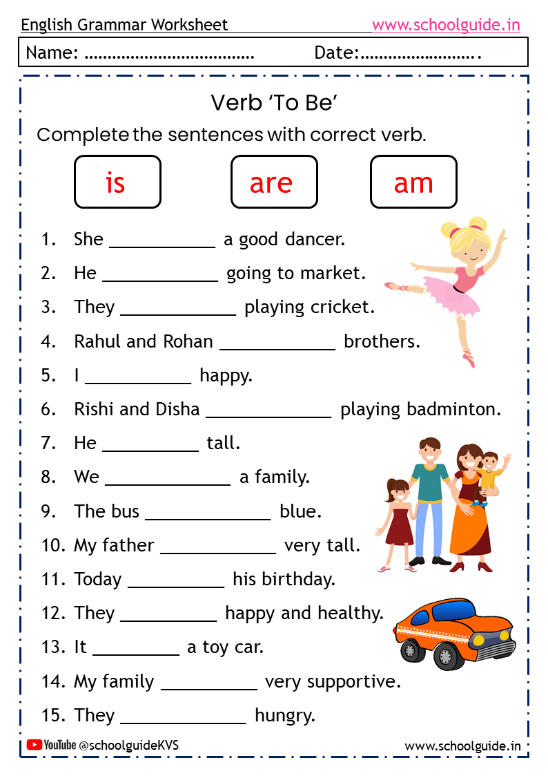 Is/are/am Worksheets