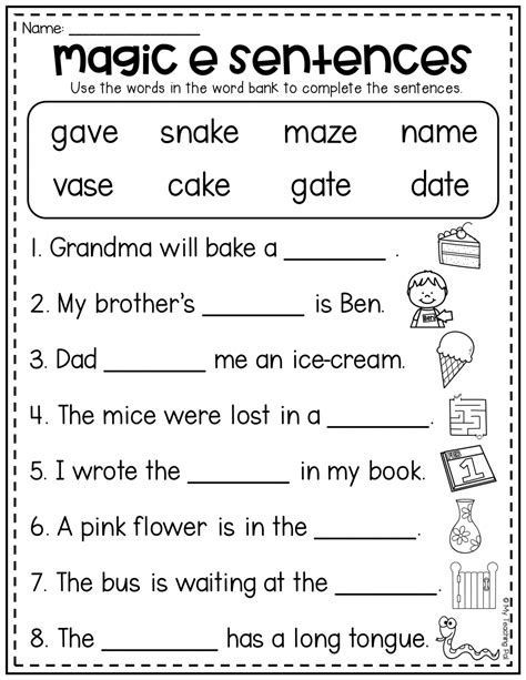 Magic E Worksheets And Centers - Cvce Activities In 2020 | Reading 747