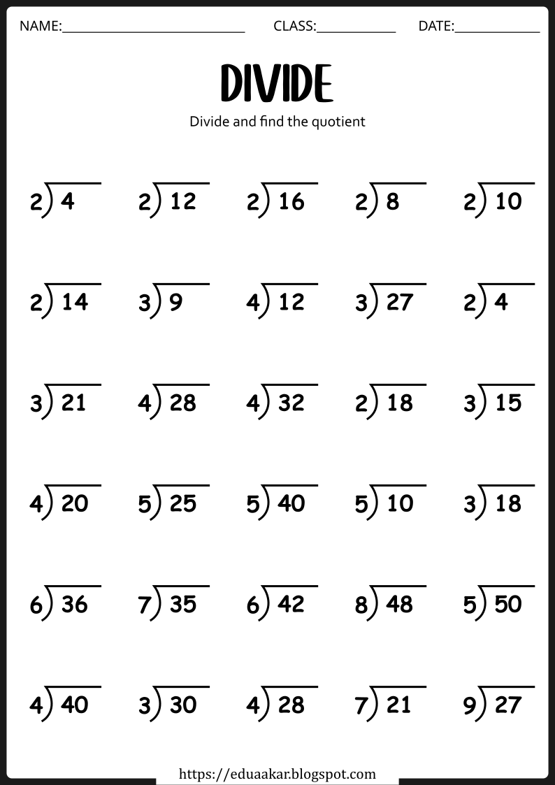 Master Division the Fun Way: Free Worksheets for Kids!