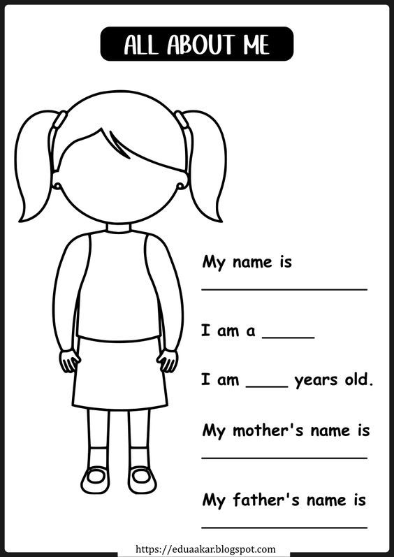 Myself Worksheets for Kindergarten: Fostering Self-Awareness and Expression