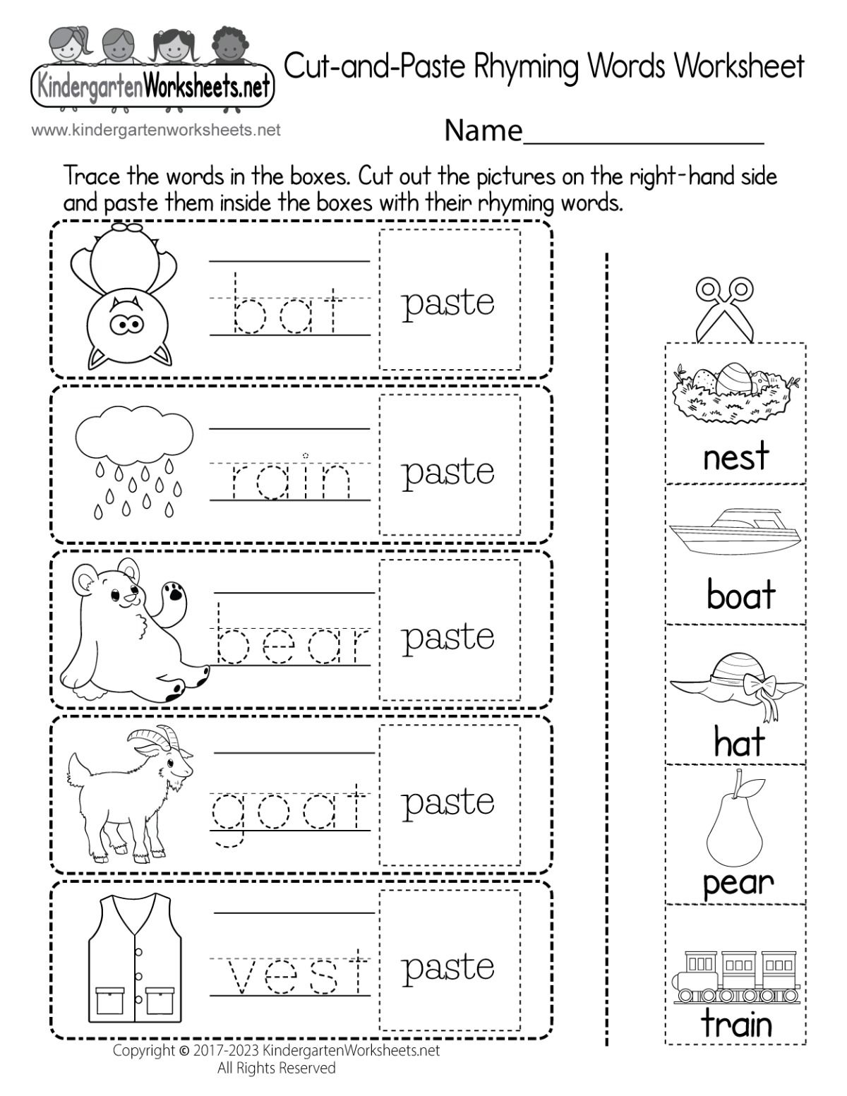 Rhyming Words Worksheet