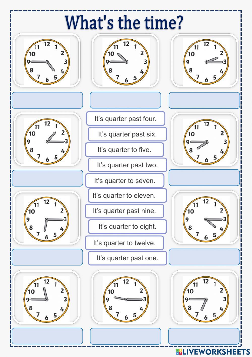 Time online exercise for Elementary