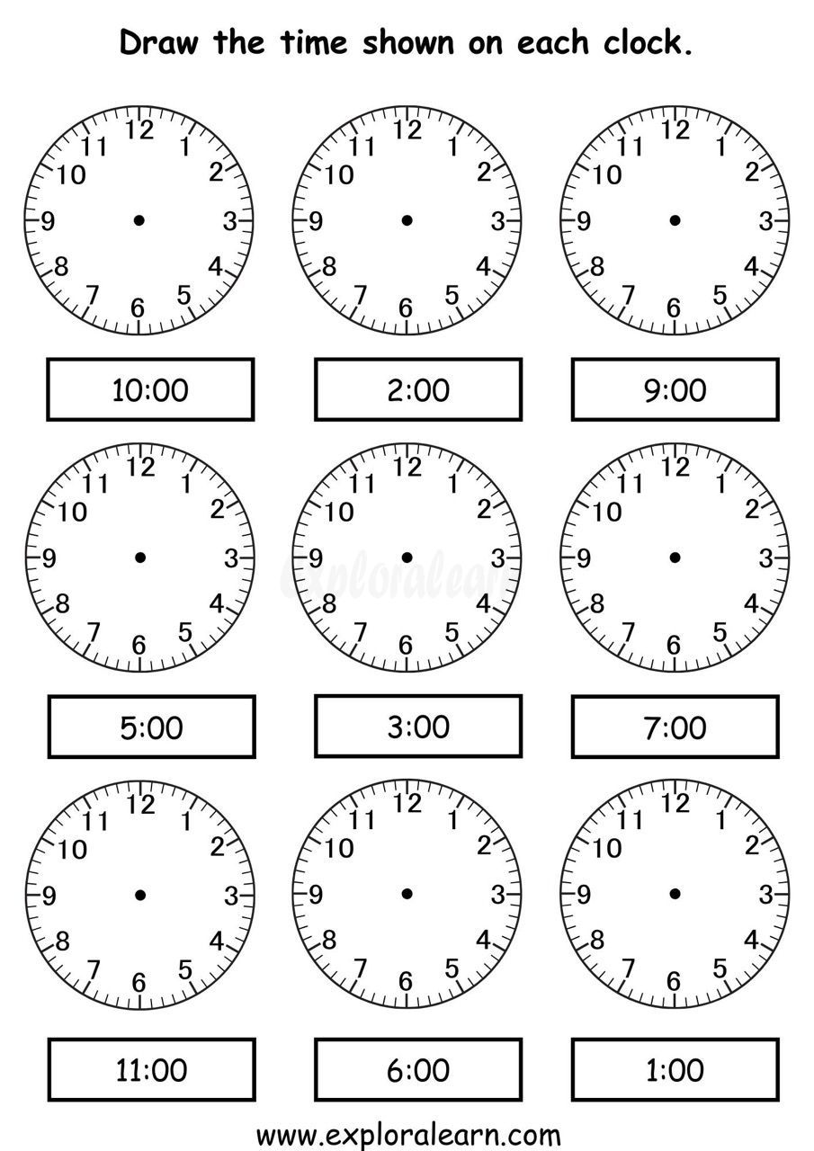 Time Worksheets: Calendar Concept of Time Elapsed Time and Telling Time for Young Learners