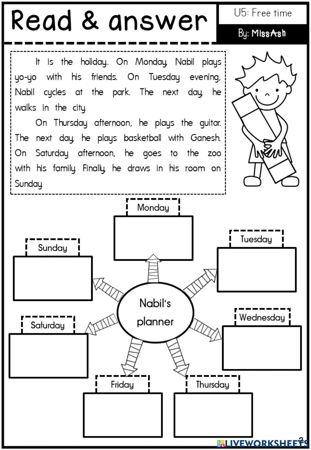 Unit 5 - Read and Answer worksheet